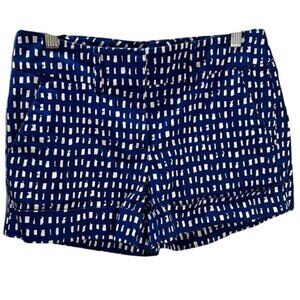 New York & Company Blue Printed Chino Shorts Size 2‎